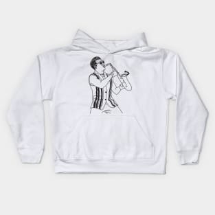 saxophone meme Kids Hoodie